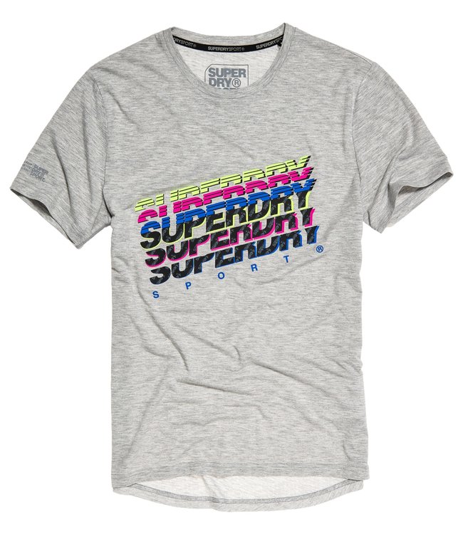 Superdry Sport Training Graphic Tee Grey