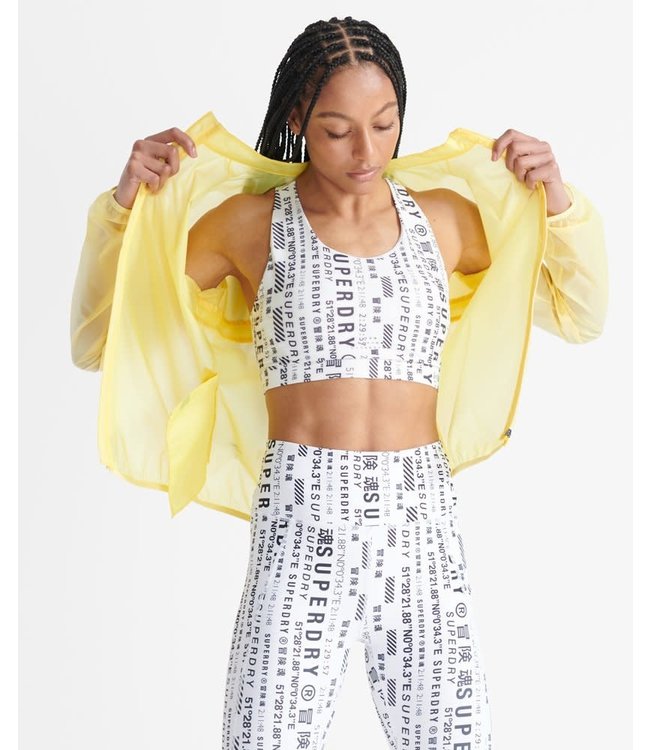 Superdry Sport Running Membrane Jacket Yellow