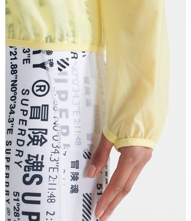Superdry Sport Running Membrane Jacket Yellow
