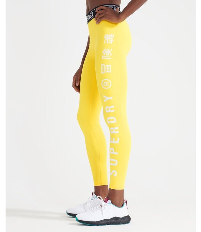 Superdry Sport Training Legging Yellow