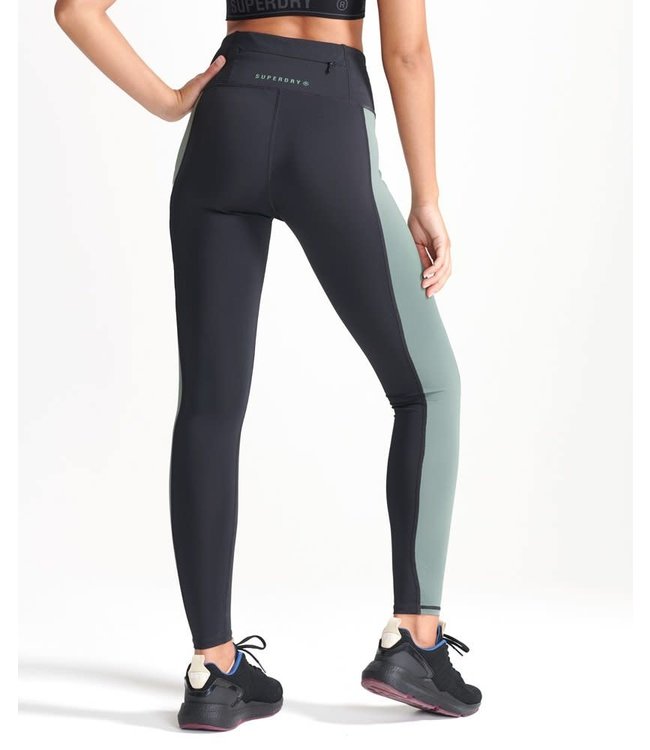 Superdry Sport Training Lock Up Legging Green