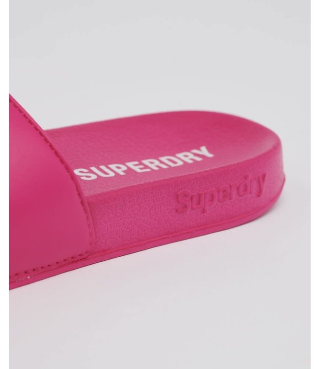 Superdry Patch Pool Slippers Pink
