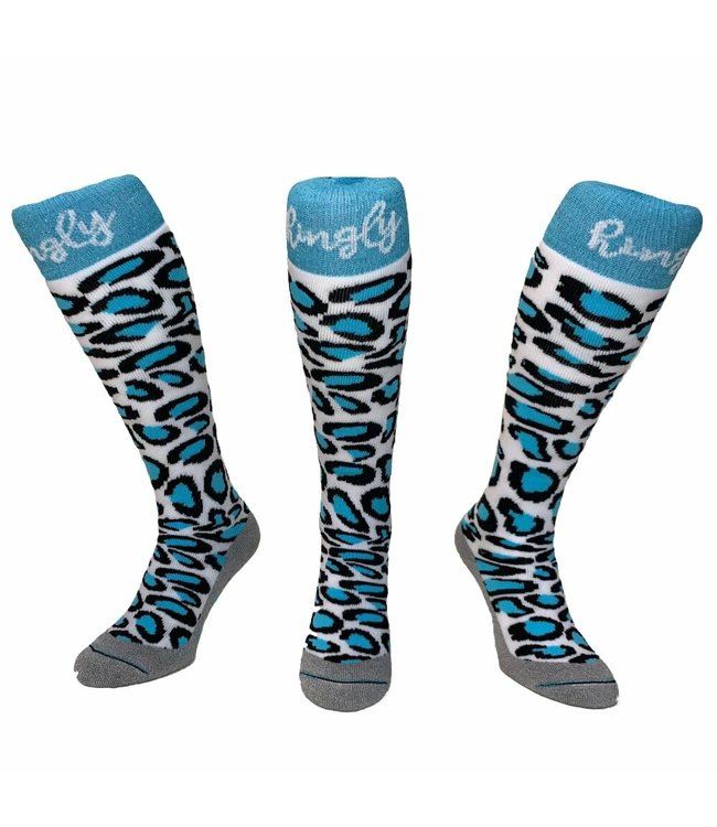 Hingly Funsokken Panter Wit - Blauw