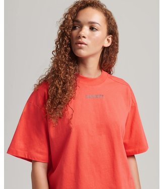 Superdry Superdry Sport Code Tech Boxy Tee Coral