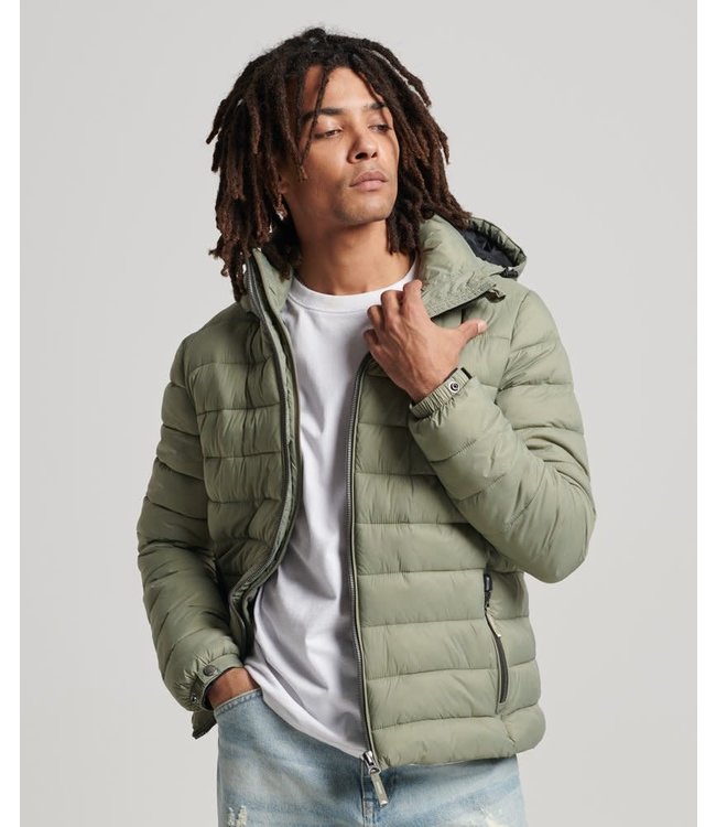 Superdry Sport Classic Fuji Puffer Jacket Men Khaki