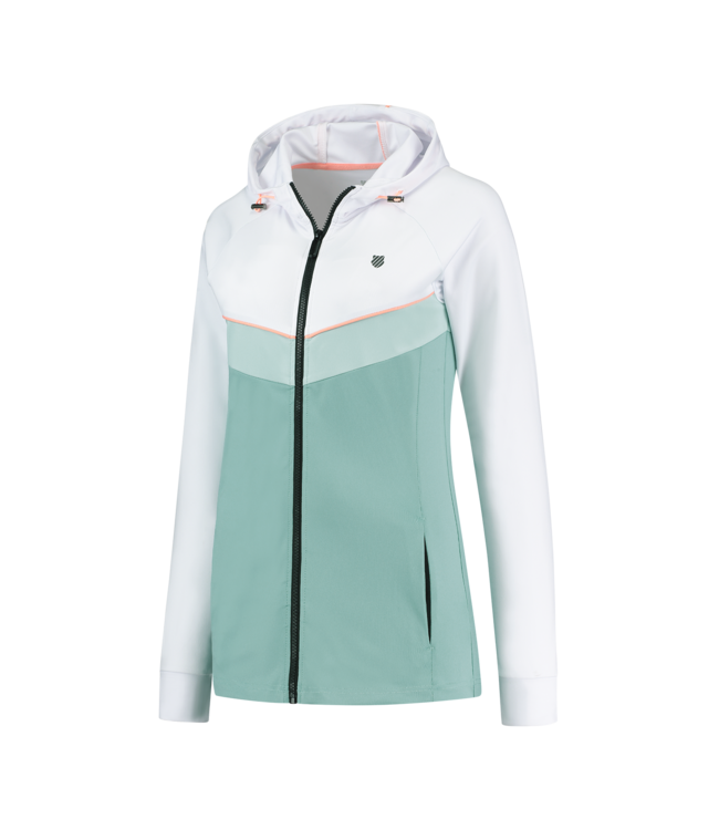 K-Swiss Hypercourt Tracksuit Hooded Stretch Jacket Nile Blue