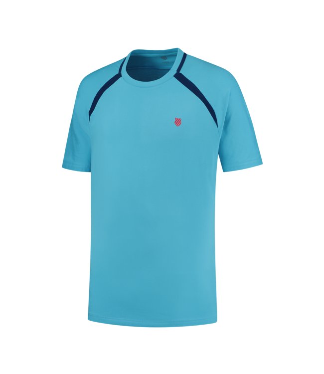 K-Swiss Hypercourt Mesh Crew 2 Tee Cyan Blue