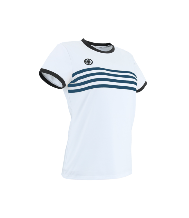 Indian Maharadja Kadiri Striped tee Girls White - Petrol