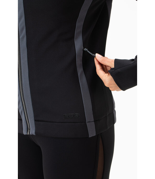 Sjeng Maverick Hooded Lady Jacket Black