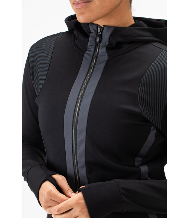 Sjeng Maverick Hooded Lady Jacket Black