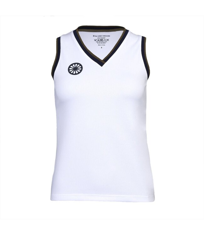 Indian Maharadja Kadiri Pique Tank White