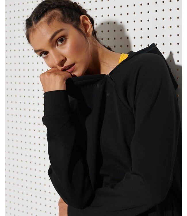 Superdry Sport Training Half Zip Overhead Black