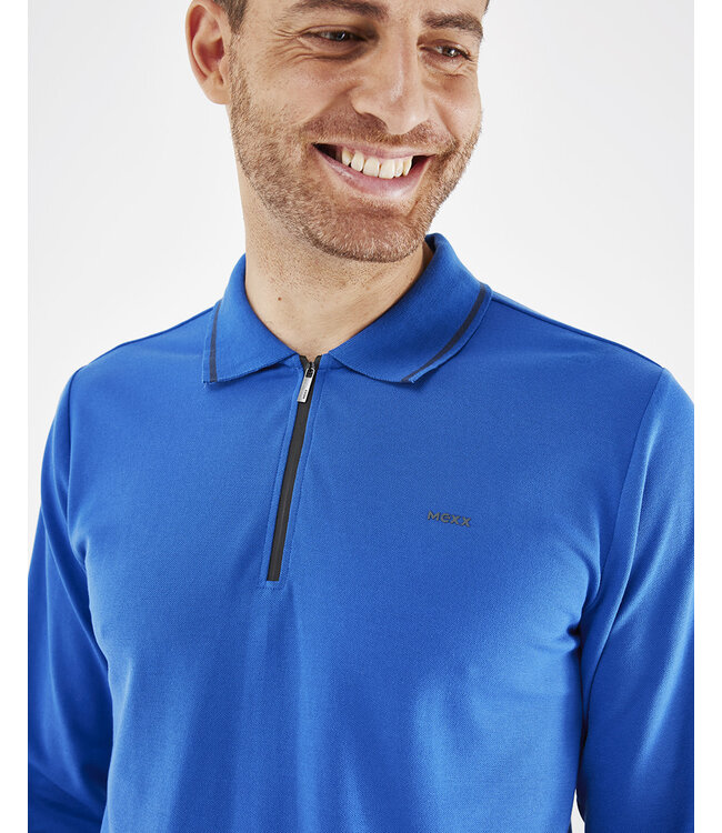Mexx Sport Longsleeve Polo Kobalt