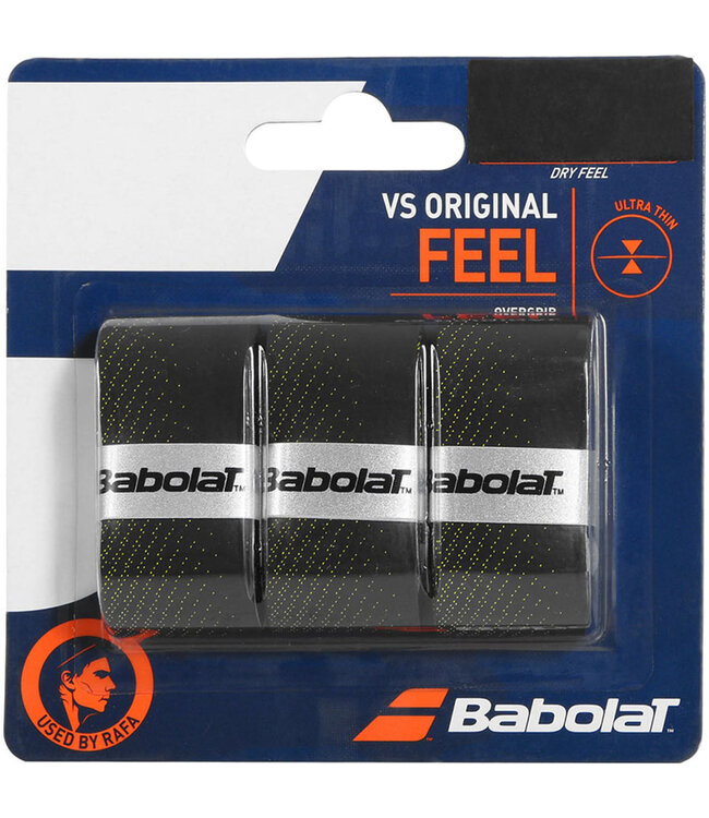 Babolat VS Original Dry Feel Overgrip Black 3X