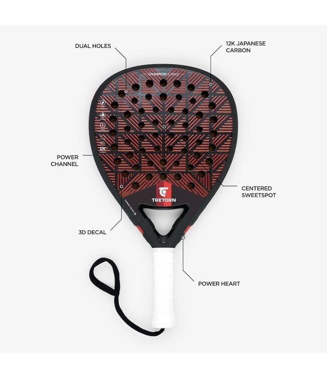 Tretorn Champion Strike Padelracket Black Red