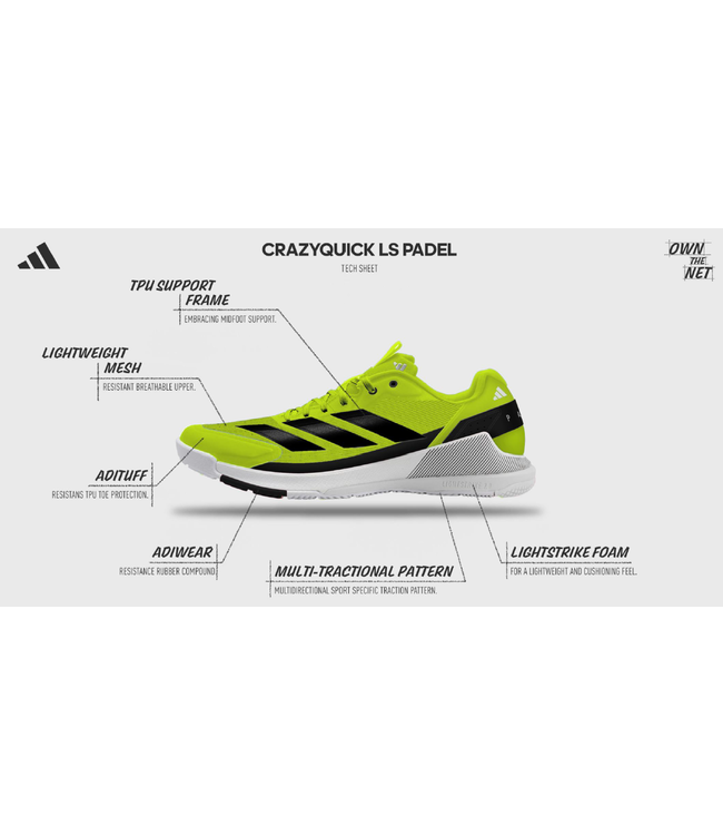 Adidas Crazyquick Padelschoenen Yellow