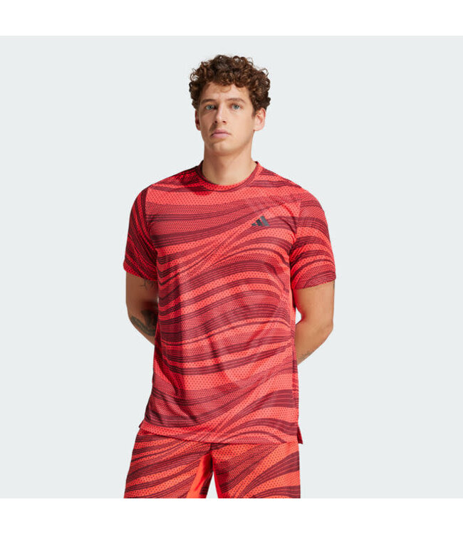 Adidas Club Graphic Tee Climacool Men Red