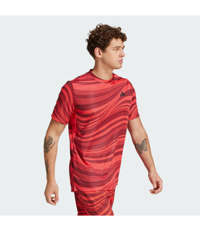 Adidas Club Graphic Tee Climacool Men Red