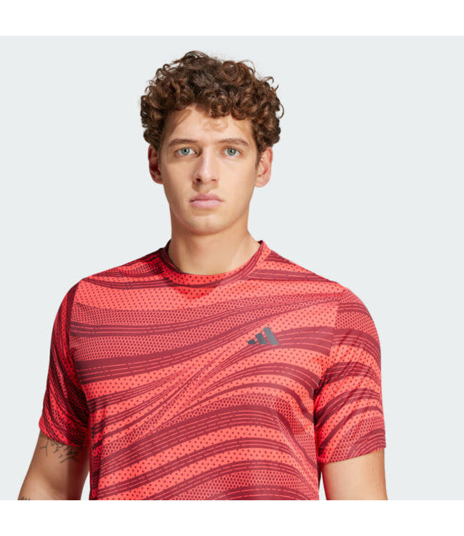 Adidas Club Graphic Tee Climacool Men Red
