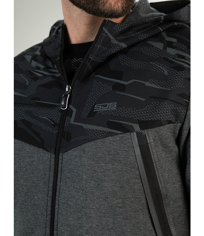 Sjeng Pharrell Hooded Jacket Dark Grey Melange