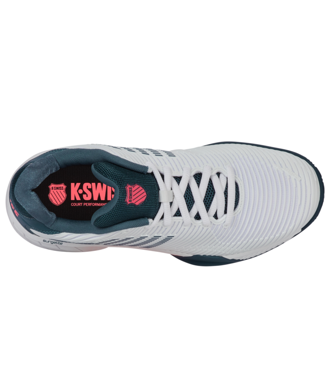 K-Swiss Hypercourt Express 2  White -Petrol - Neon