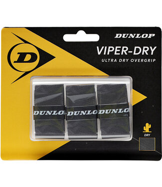 Dunlop Dunlop D Tac Viper Dry Overgrip 3X Black