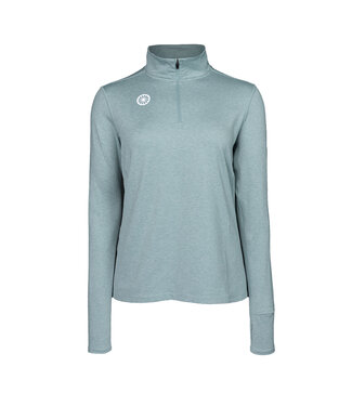 Indian Maharadja Indian Maharadja Women Half Zip Longsleeve Light Sage