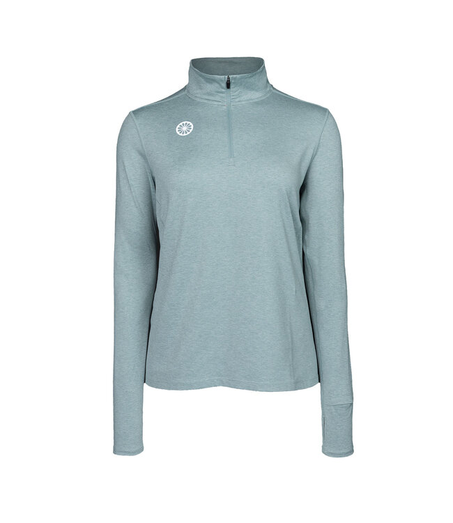 Indian Maharadja Women Half Zip Longsleeve Light Sage