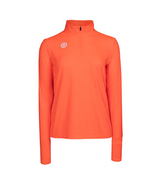 Indian Maharadja Indian Maharadja Women Half Zip Longsleeve Neon Coral