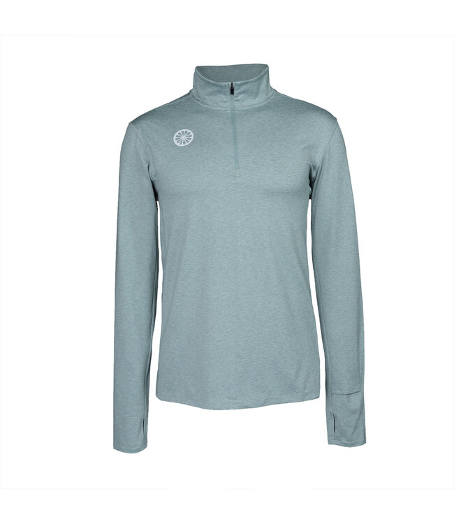 Indian Maharadja Men Half Zip Longsleeve Light Sage