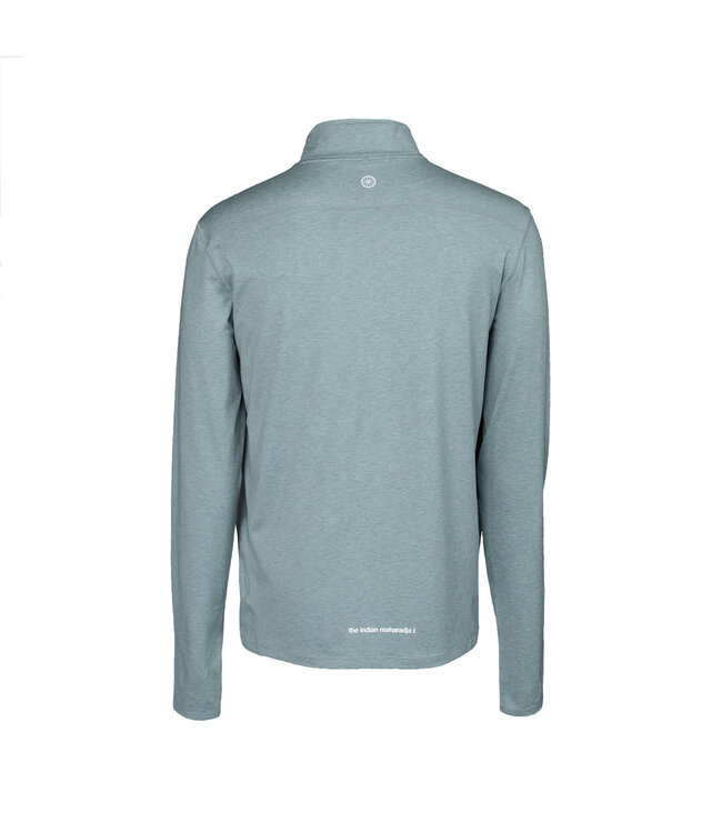 Indian Maharadja Men Half Zip Longsleeve Light Sage