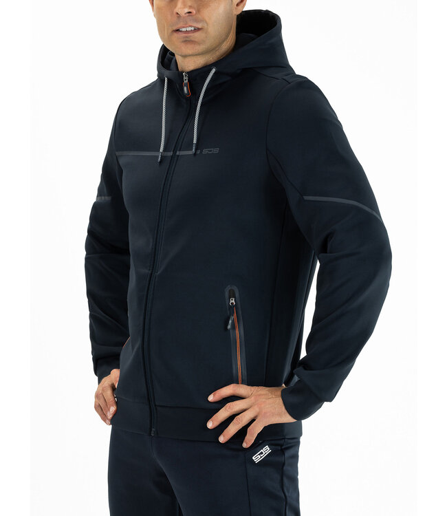 Sjeng Amos Mens Hooded Jacket Navy