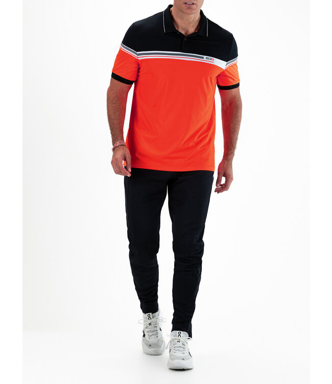 Sjeng Clarkson  Mens Polo Bright Tangerine
