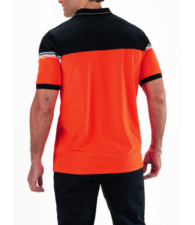 Sjeng Clarkson  Mens Polo Bright Tangerine
