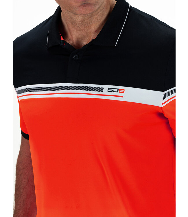 Sjeng Clarkson  Mens Polo Bright Tangerine