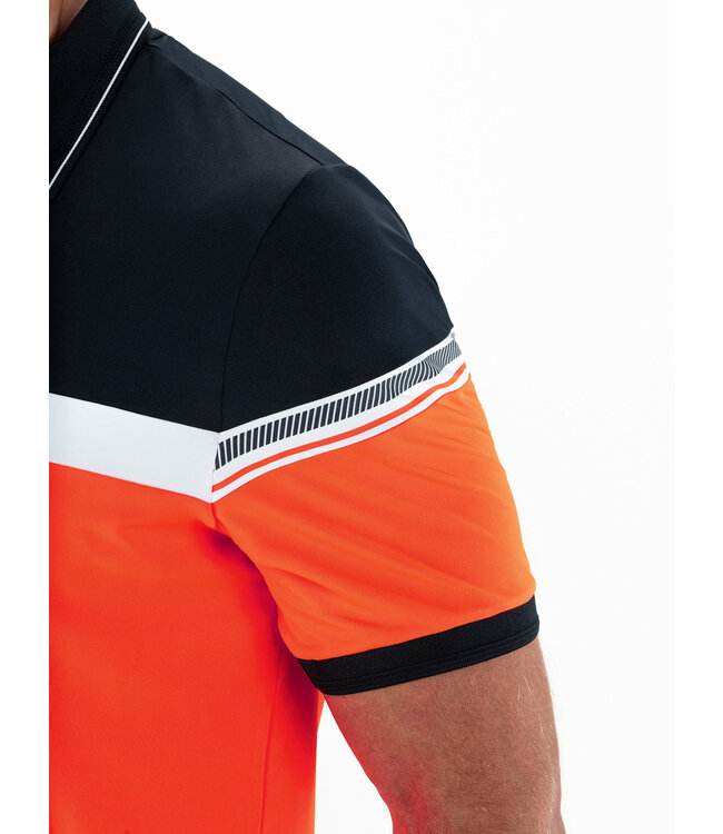 Sjeng Clarkson  Mens Polo Bright Tangerine