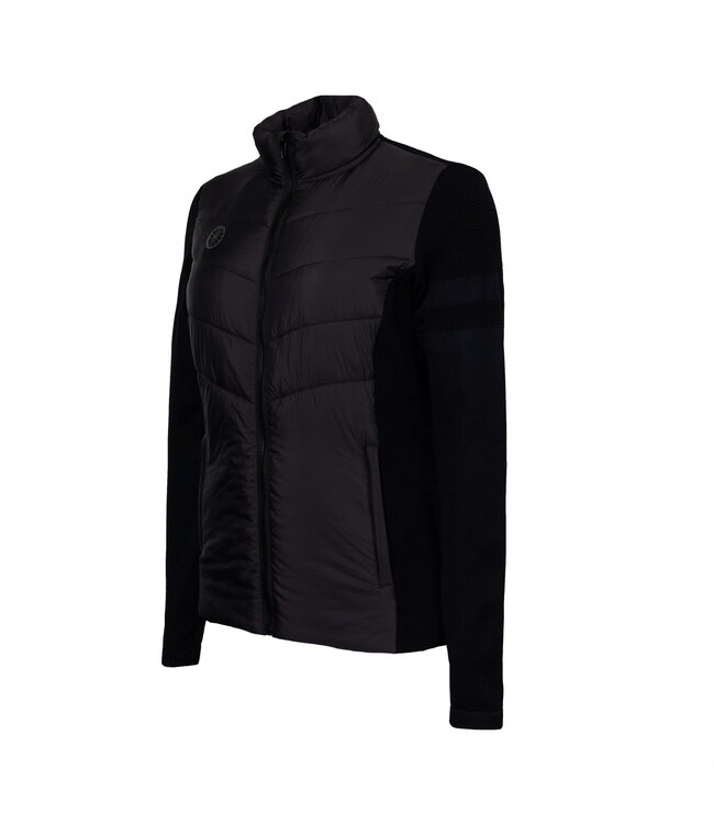 Indian Maharadja Women Padded Jacket Black
