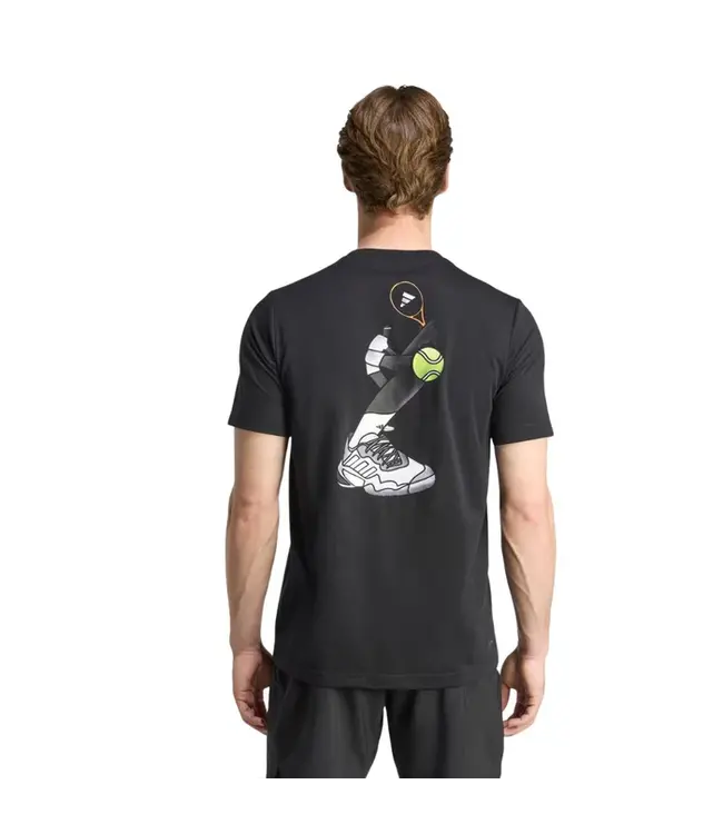 Adidas Graphic Barricade 25th Anniversary Tee Men Black