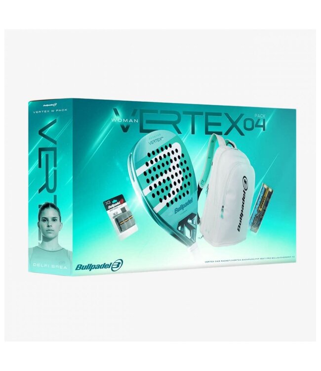 Bullpadel Vertex 04 25 CMF Padelracket, Padel Backpack, Ballen & Grips Women (Padel Set)