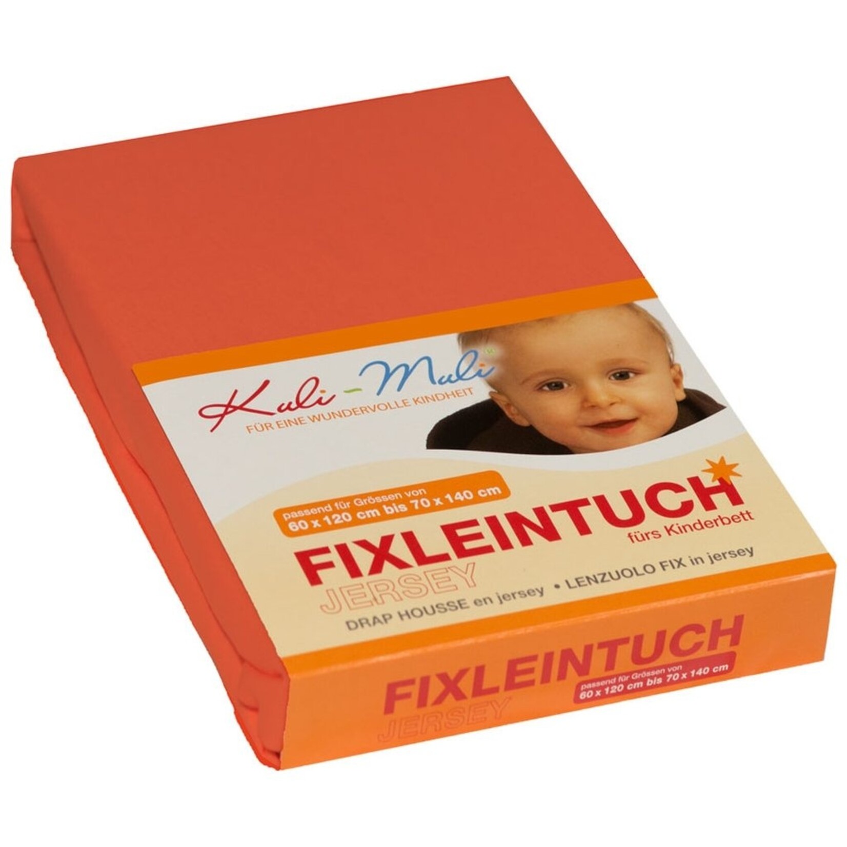 Kuli Muli Kuli-Muli Fixleintuch Jersey 30x70 - 45x90 uni orange