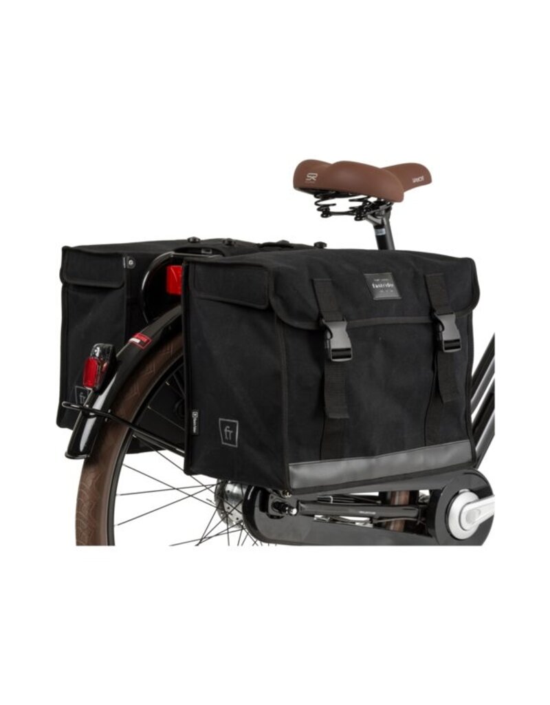 Fastrider CANVAS 65L DUBBELE FIETSTAS BASICS ZWART