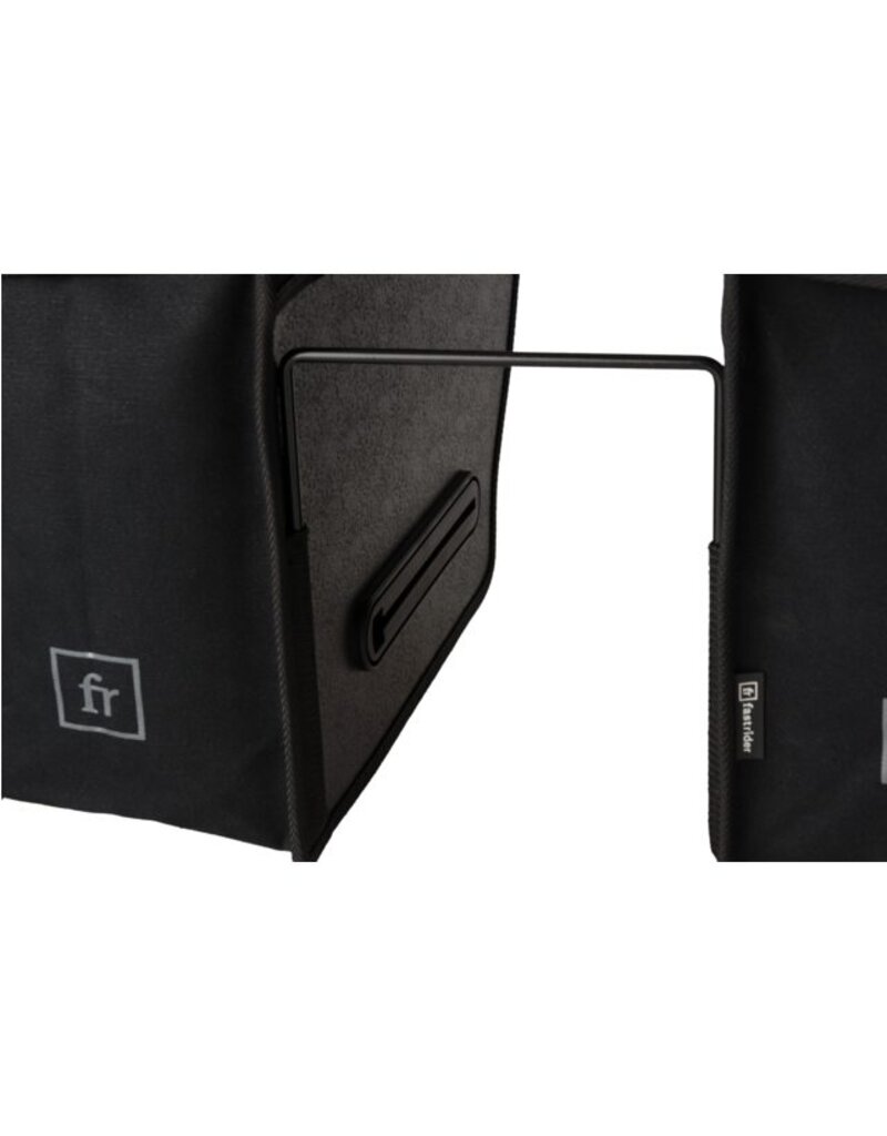 Fastrider CANVAS 65L DUBBELE FIETSTAS BASICS ZWART
