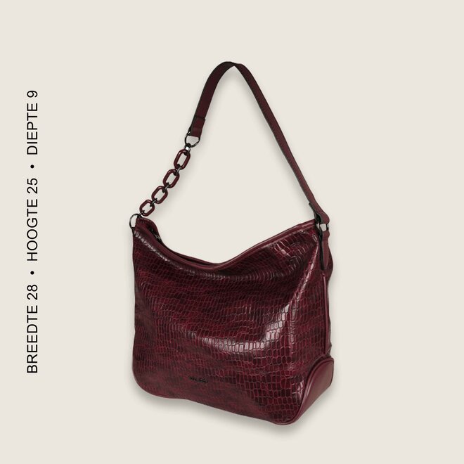 Hobo schoudertas Irene (burgundy)