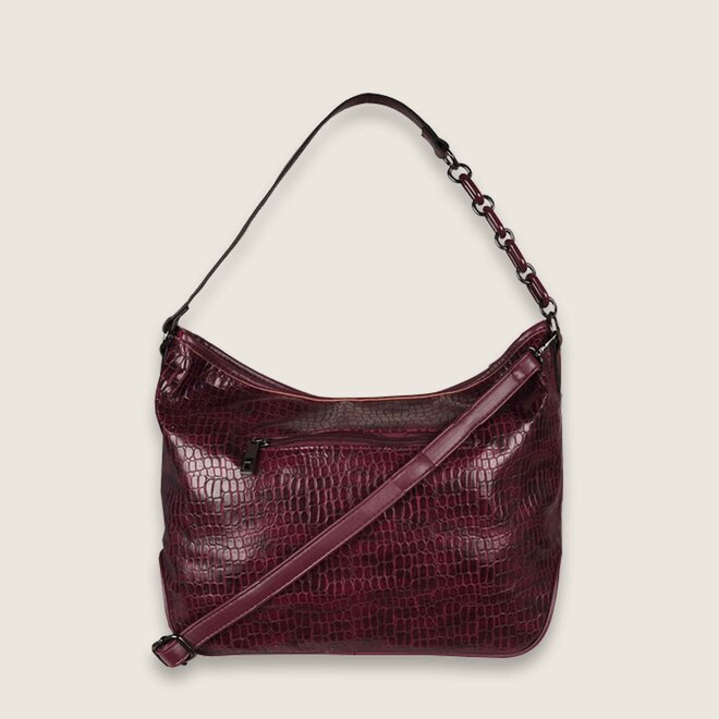 Hobo schoudertas Irene (burgundy)