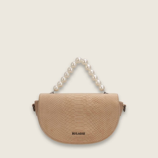 Velvet pearl bag ( Creme )