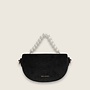 Velvet pearl bag ( black )
