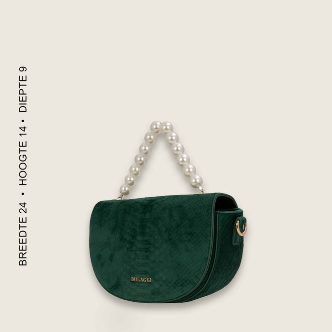 Velvet pearl bag ( Smaragd green )