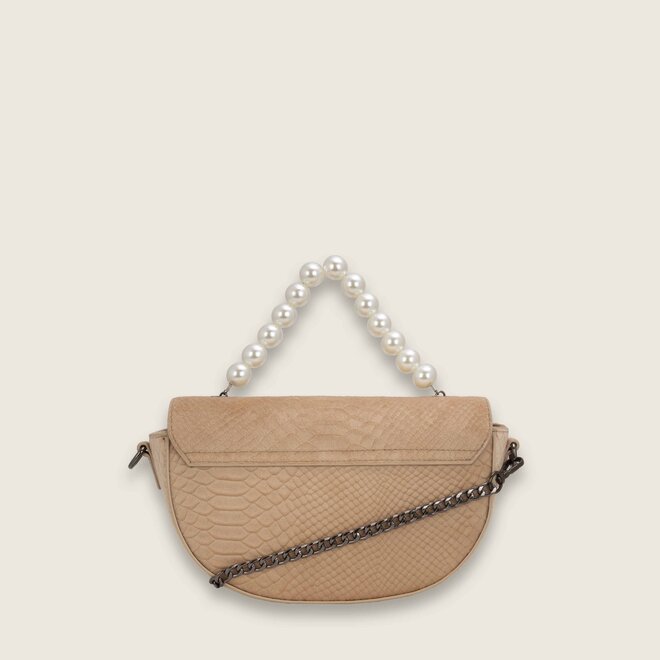 Velvet pearl bag ( Creme )