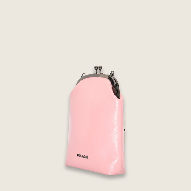 Patent frame bag ( pastel pink )