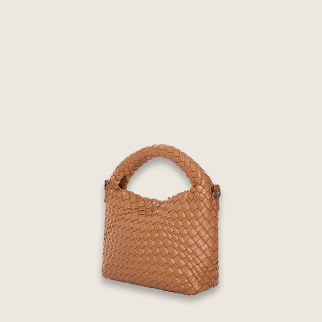 weave handbag ( cognac )